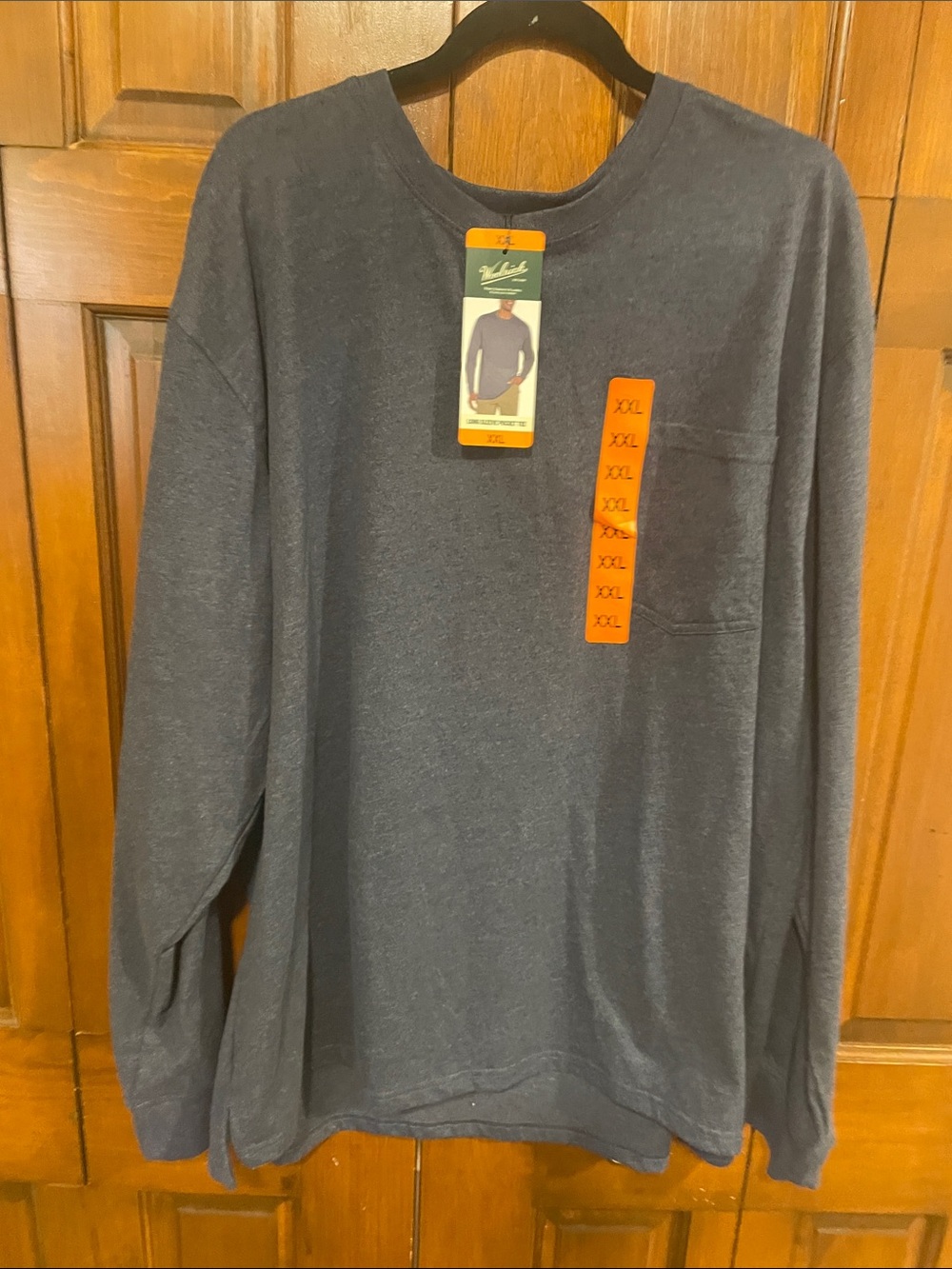 Woolrich Long Sleeve Pocket Tee Shirt. Size XXL. Color Charcoal Gray. NWT.